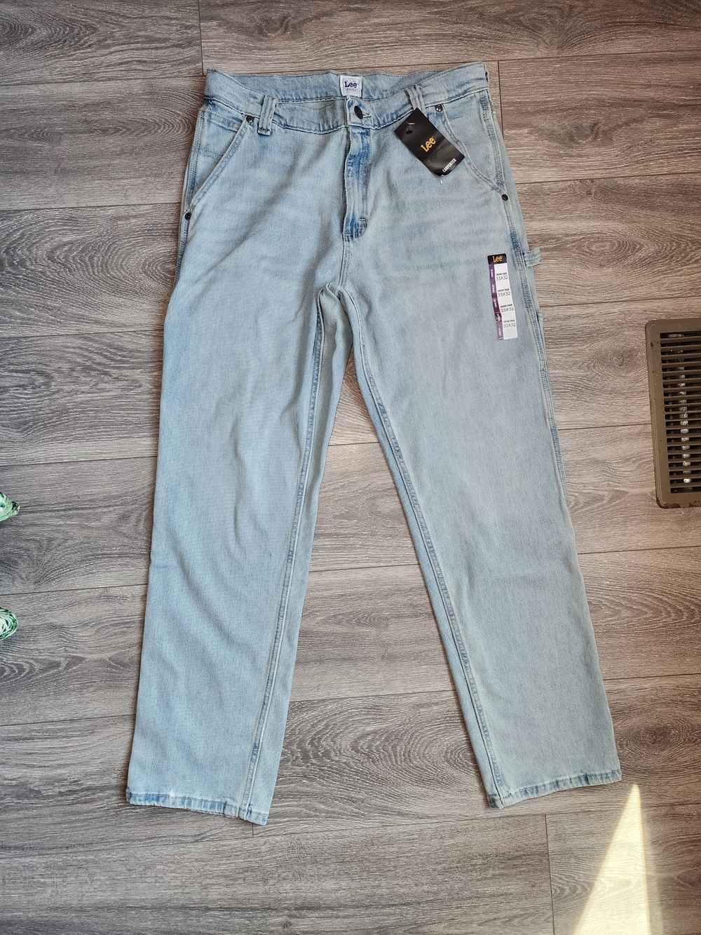 Lee Workwear Men's Light Blue Relaxed Fit Jeans Size 33×32